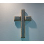 Krzyż drewniany na nagrobek ze srebrną górą